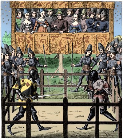 Einzelkampf, 15. Jahrhundert 1849 von Unbekannt