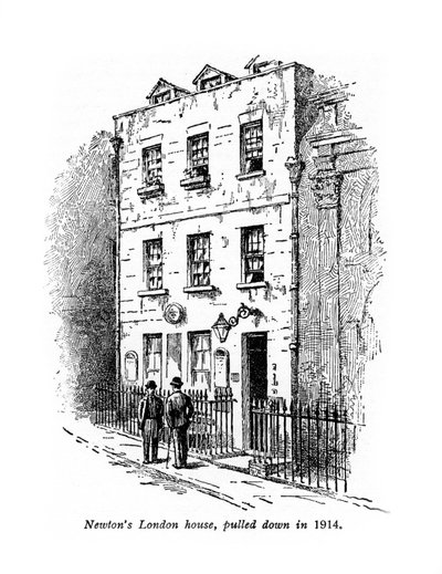 Haus von Sir Isaac Newton, London, 20. Jahrhundert von Unbekannt