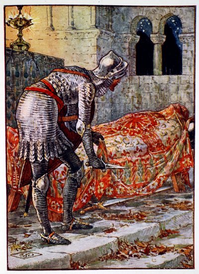 Sir Lancelot in der Kapelle Perilous von Unbekannt