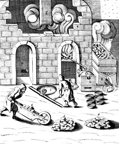 Kupferschmelzen, 1683 von Unbekannt