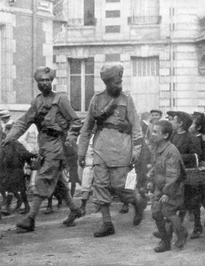 Soldaten der britischen indischen Armee, Frankreich, um 1915 von Unbekannt