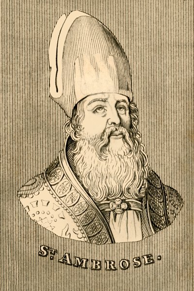 St. Ambrosius, ca. 340-397, 1830 von Unbekannt
