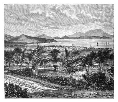 St. Kitts, Blick von Nevis von Unbekannt