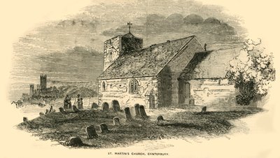 St. Martins Kirche, Canterbury, Kent, ca. 1850 von Unbekannt