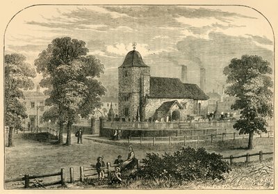 St. Pancras Kirche im Jahr 1820, um 1876 von Unbekannt