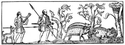 Schweinejagd, 9. Jahrhundert, 1833 von Unbekannt