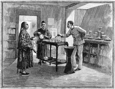 Teeverkostung in China, 1888 von Unbekannt