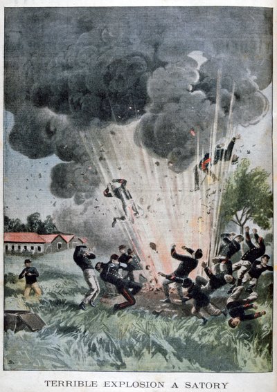 Schreckliche Explosion in Satory, Frankreich, 1902 von Unbekannt