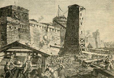 Der Angriff auf Rhodos, 1890 von Unbekannt