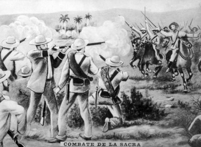 Die Schlacht von Sacra, 1873, 1920er Jahre von Unbekannt