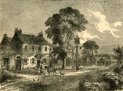 The Bell Inn, Kilburn, 1750, um 1876 von Unbekannt