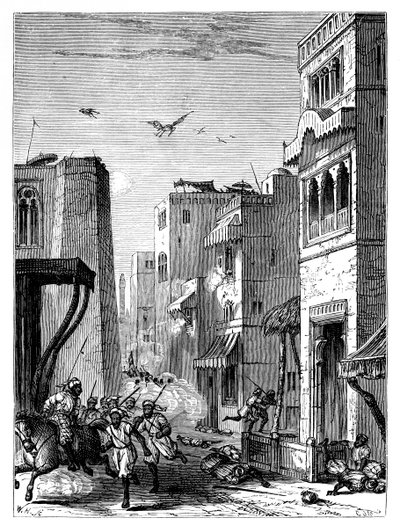 Die britischen Truppen betreten Multan von Unbekannt