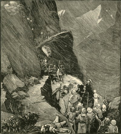 Die Karthager überqueren die Alpen, 1890 von Unbekannt