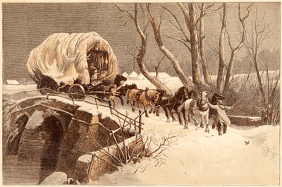 Der Weihnachtswagen, 1866 von Unbekannt