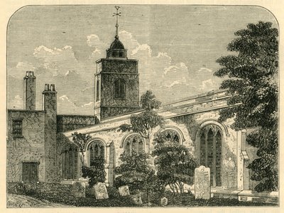 Die Kirche von Allhallows, Barking, 1750, ca. 1872 von Unbekannt