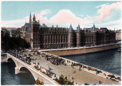 Die Conciergerie und die Pont Neuf, Paris, ca. 1900 von Unbekannt