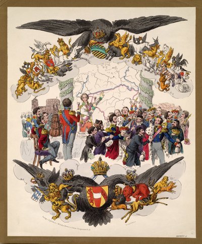 Karikatur des Wiener Kongresses, 1815 von Unbekannt