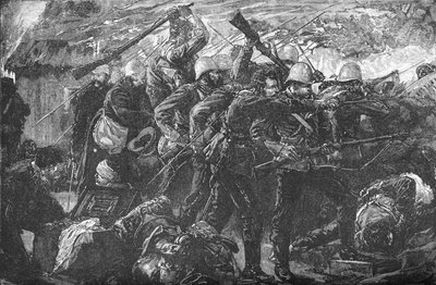 Die Verteidigung von Rorkes Drift, um 1880 von Unbekannt