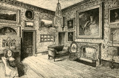 Das Wohnzimmer in Abbotsford, 1882 von Unbekannt