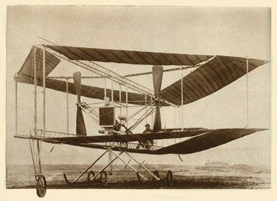 Das rhomboidale Doppeldeckerflugzeug von Edwards, um 1911 von Unbekannt