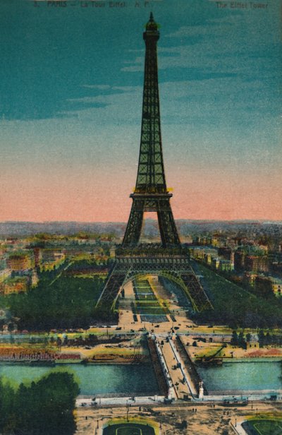 Der Eiffelturm, Paris, ca. 1920 von Unbekannt