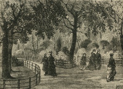 Die Blumenwege, Kensington Gardens, ca. 1876 von Unbekannt