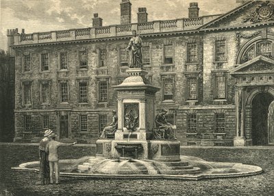 Der Brunnen, Kings College, Cambridge, spätes 19. Jahrhundert von Unbekannt