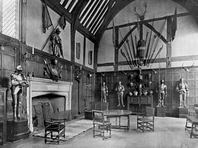 Die Halle in Ockwells Manor, Berkshire, 1905 von Unbekannt