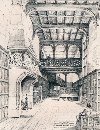 Die Halle von North Mymms, Herts, 1898 von Unbekannt