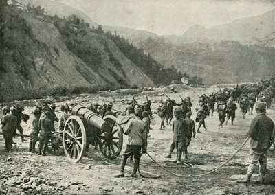 Die italienische Armee auf dem Marsch von Unbekannt