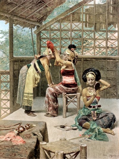 Die javanischen Tänzer, Weltausstellung, Paris, 1889 von Unbekannt