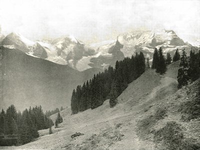 Die Jungfrau und ihre Nachbarn, Schweiz, 1895 von Unbekannt