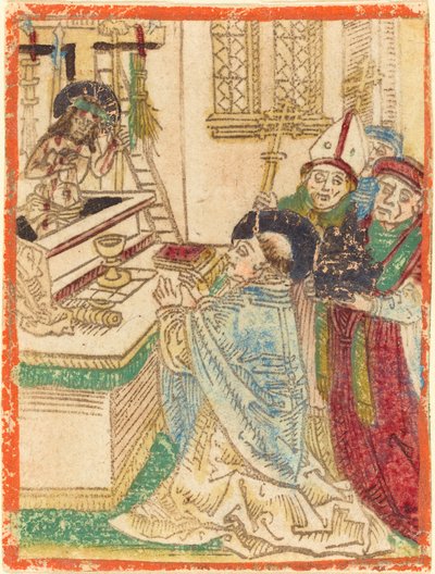 Die Messe des Heiligen Gregor, 1480-1490 von Unbekannt