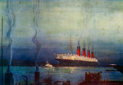 Die Mauretania in Cherbourg, ca. 1930 von Unbekannt