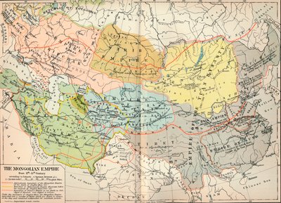 Das mongolische Reich vom 12. bis 15. Jahrhundert, ca. 1903, 1904 von Unbekannt