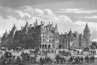 Das Neue Gerichtsgebäude, Westminster, London, um 1878 von Unbekannt