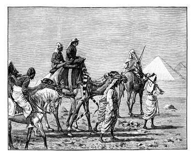 Der Prinz von Wales an den Pyramiden, ca. 1861 von Unbekannt