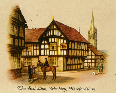 Der Rote Löwe, Weobley, Herefordshire von Unbekannt