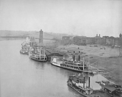 Das Flussufer in Cincinnati, 19. Jahrhundert von Unbekannt
