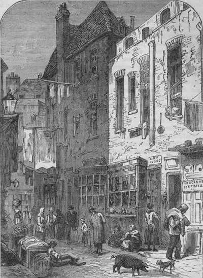 Das Rookery von St. Giles, London, 1850 von Unbekannt