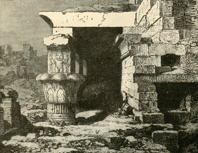 Die Ruinen von Denderah, 1890 von Unbekannt
