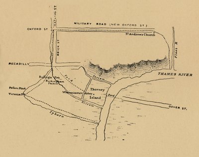 Die Lage von Westminster, 1908 von Unbekannt