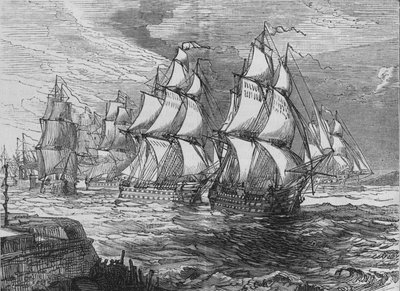 Das Geschwader vor Amoy, um 1880 von Unbekannt
