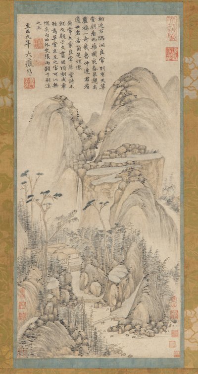 Die Strohhütte in Liangchang von Unbekannt