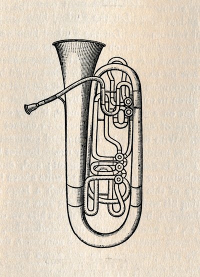 Die Tuba - Kontrabass-Tuba, 1895 von Unbekannt