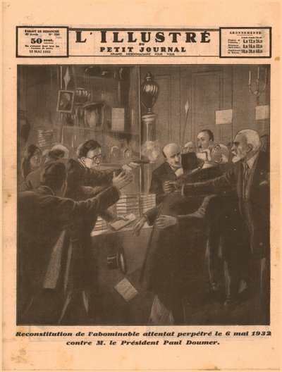 Die Ermordung von Präsident Paul Doumer, 1932 von Unbekannt