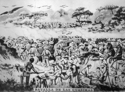 Die Schlacht von Guasimas, 1874 von Unbekannt