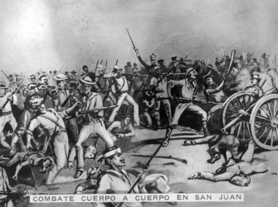 Der Kampf von San Juan, 1898, 1920er Jahre von Unbekannt