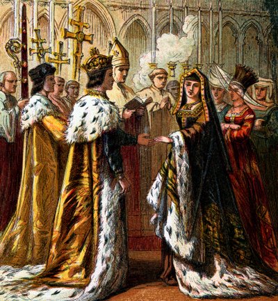 Die Hochzeit von Heinrich VII., 1486, ca. 1850 von Unbekannt
