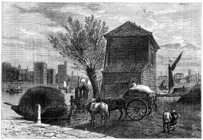 Die alte Pferdefähre, London, um 1800 von Unbekannt